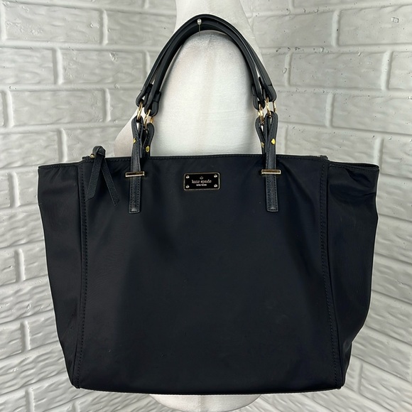 kate spade Handbags - KATE SPADE NEW YORK LARGE BLACK NYLON TOTE CARRY ALL